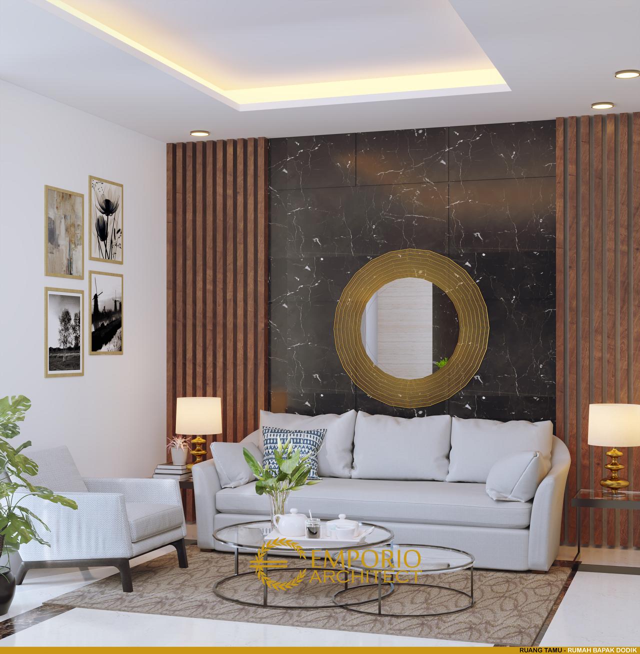Desain Ruang Tamu Rumah Modern 2 Lantai Bapak Dodik di Jakarta Timur 4