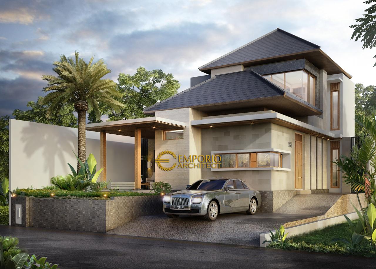 Desain Tampak Depan Rumah Modern 2 Lantai Ibu Epi di Jakarta Timur 1