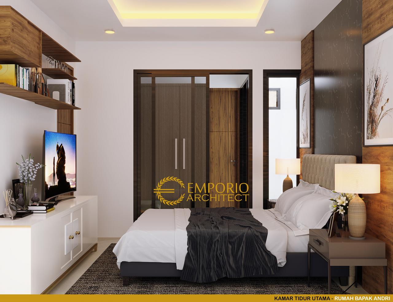 Desain Kamar Tidur Utama Rumah Modern 2 Lantai Bapak Andri di Jakarta Timur 3
