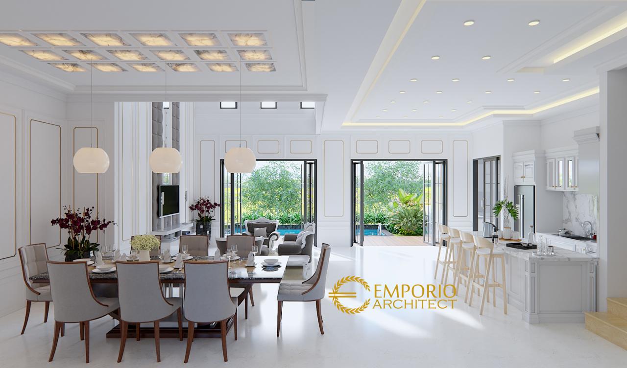 Desain Ruang Makan, Ruang Keluarga, dan Dapur Rumah Mediteran 3 Lantai Ibu Febe di Rawamangun, Jakarta Timur 3