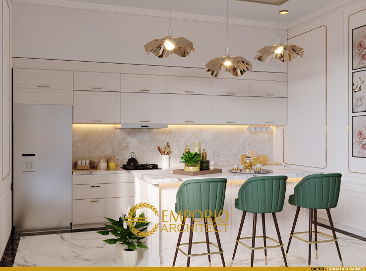 Desain Dapur Rumah Classic 3.5 Lantai Ibu Carmel di Jakarta Utara 6