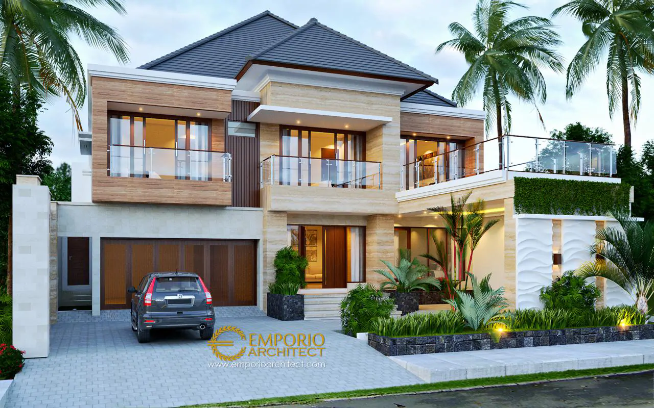 Desain Tampak Depan 1 Rumah Modern 2 Lantai Bapak Suhardjanto di Jawa Tengah 10062