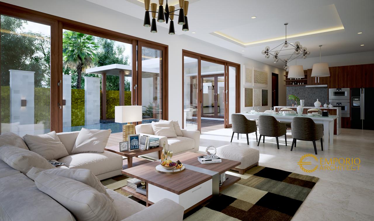 Desain Ruang Keluarga dan Ruang Makan Rumah Villa Bali 2 Lantai Bapak Setiawan di Jimbaran, Badung, Bali 3