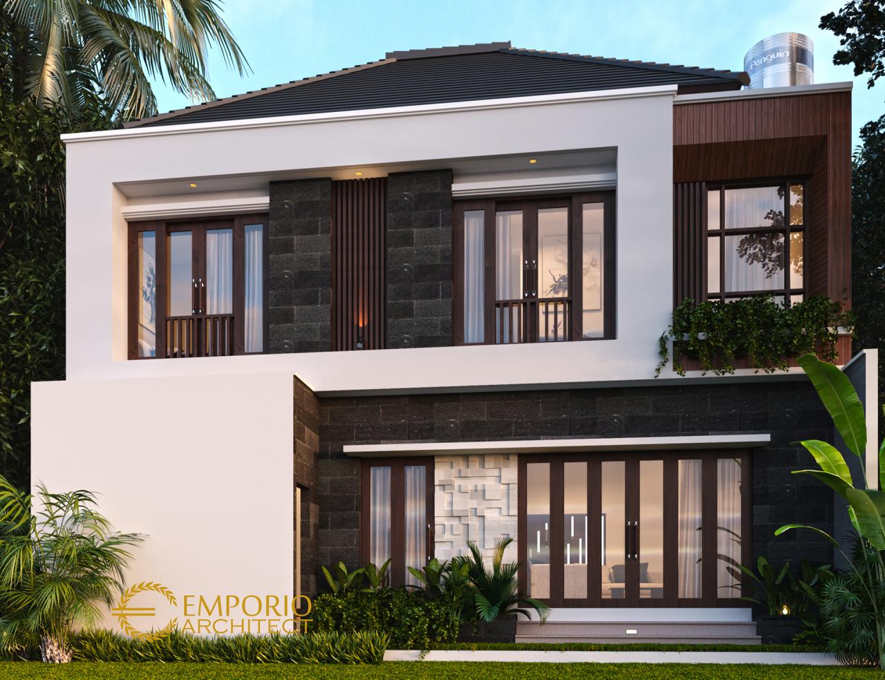 Desain Tampak Belakang Rumah Modern 2 Lantai Bapak Deni di Karawang, Jawa Barat 2