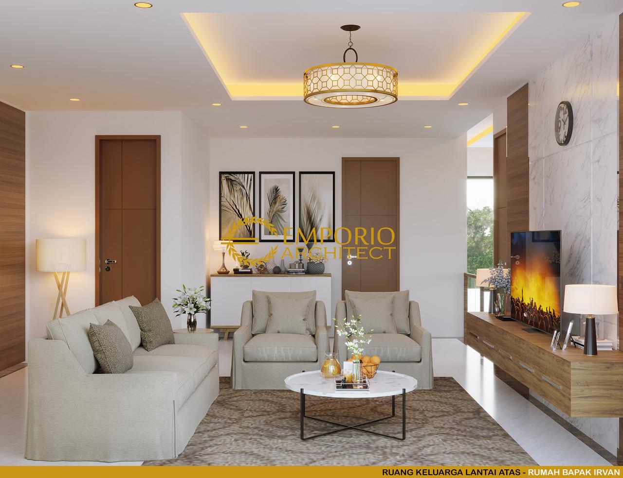 Desain Ruang Keluarga Lantai Atas Rumah Modern 2 Lantai Bapak Irvan di Kuningan, Jawa Barat 8