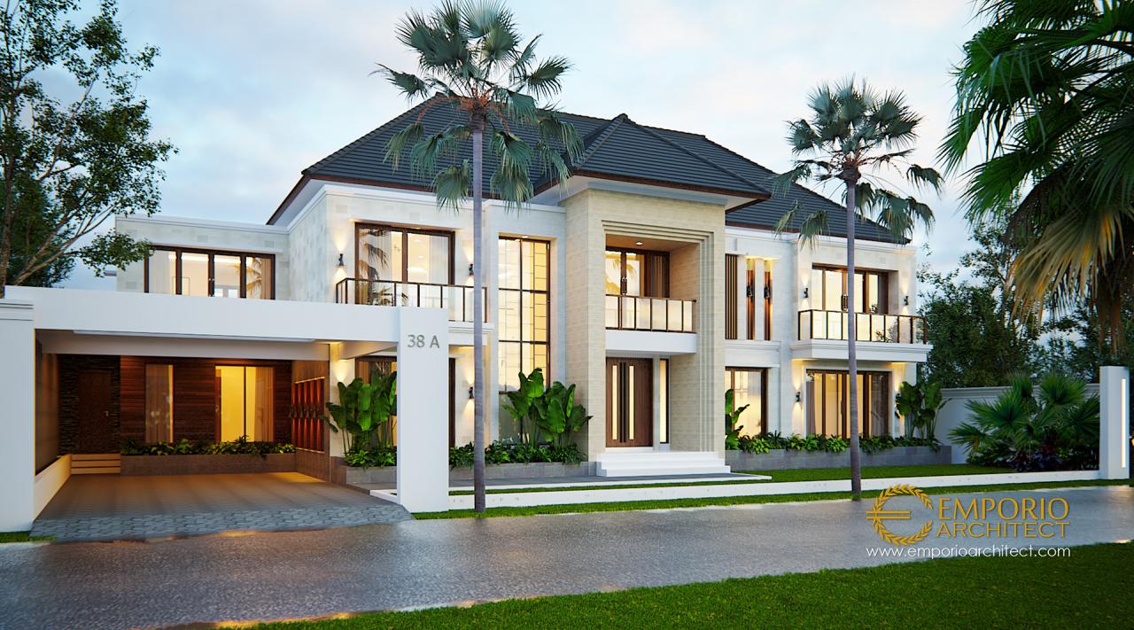 Desain rumah Villa Bali 2 lantai milik Bapak Yudi di Kutai Kartanegara