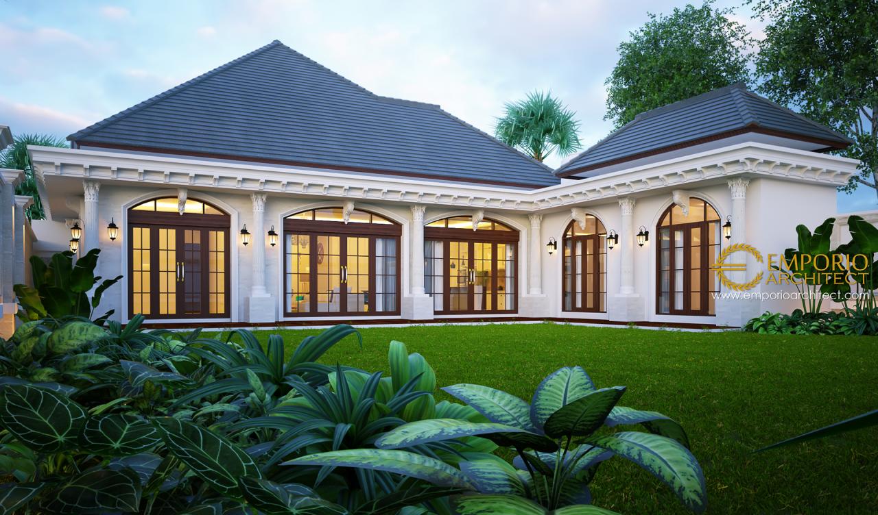 Desain Tampak Belakang Rumah Classic 1 Lantai Bapak Reza di Lampung 2