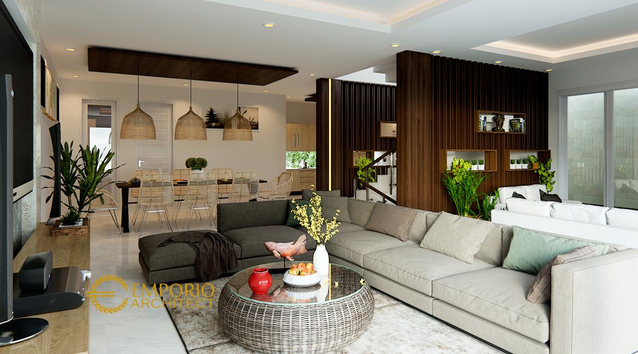 Desain Ruang Keluarga Rumah Modern 2 Lantai Bapak Rendy di Makassar 3
