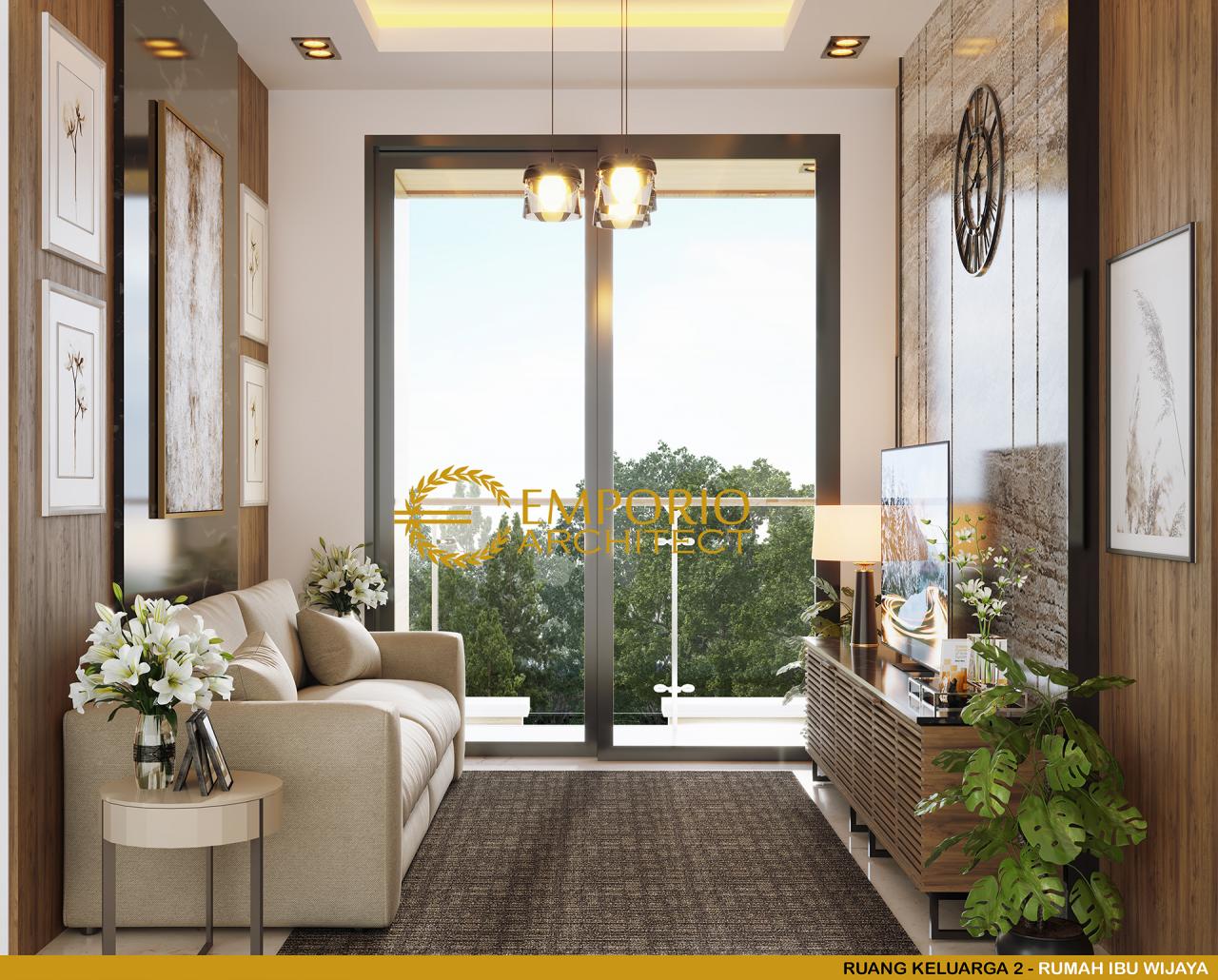 Desain Ruang Keluarga 2 Rumah Modern 3 Lantai Ibu Wijaya di Malang, Jawa Timur 5