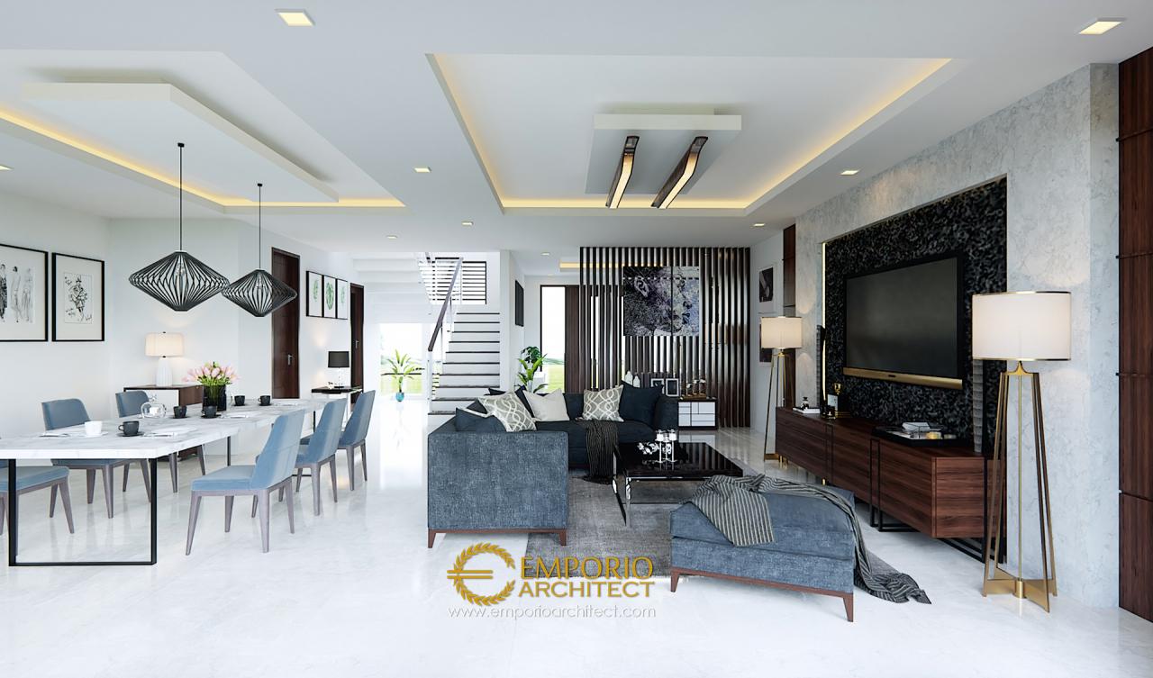 Desain Ruang Keluarga dan Ruang Makan Rumah Modern 2 Lantai Bapak Ivan di Manado 3