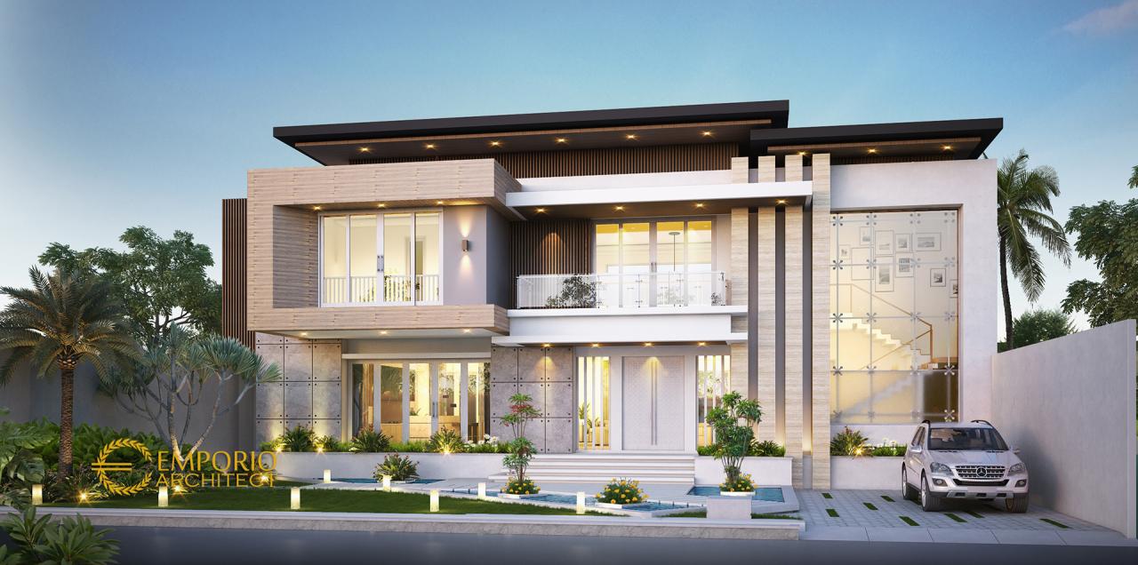 Desain Tampak Depan Rumah Modern 2 Lantai Bapak Dicky Goni di Maumere, Nusa Tenggara Timur 1