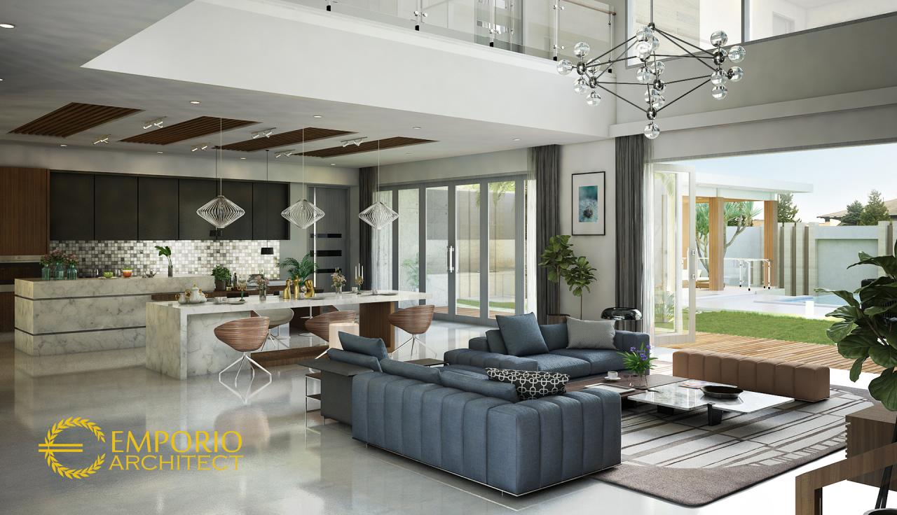 Desain Ruang Keluarga, Ruang Makan dan Dapur Rumah Modern 2 Lantai Bapak Dicky Goni di Maumere, Nusa Tenggara Timur 3