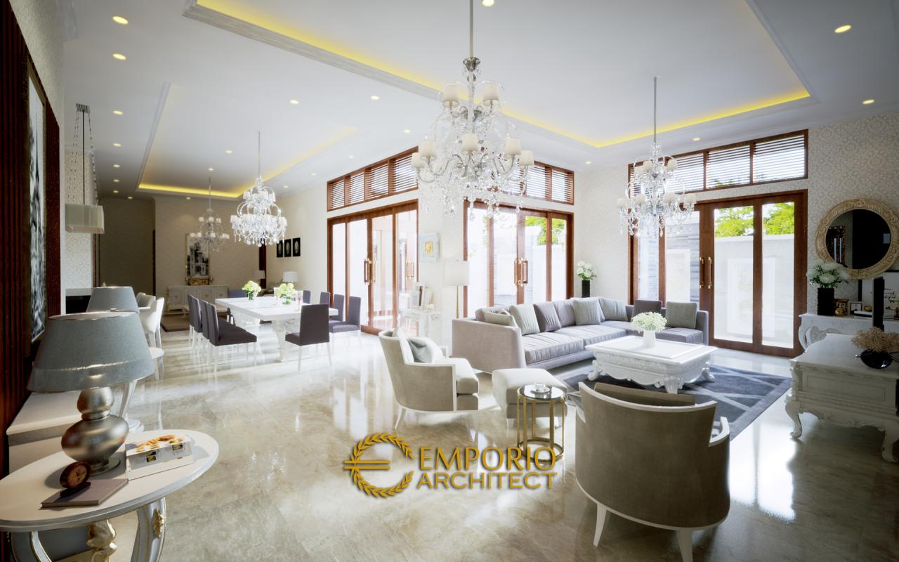 Desain Ruang Keluarga Rumah Villa Bali 1 Lantai Bapak Adi Perdana di Medan 3