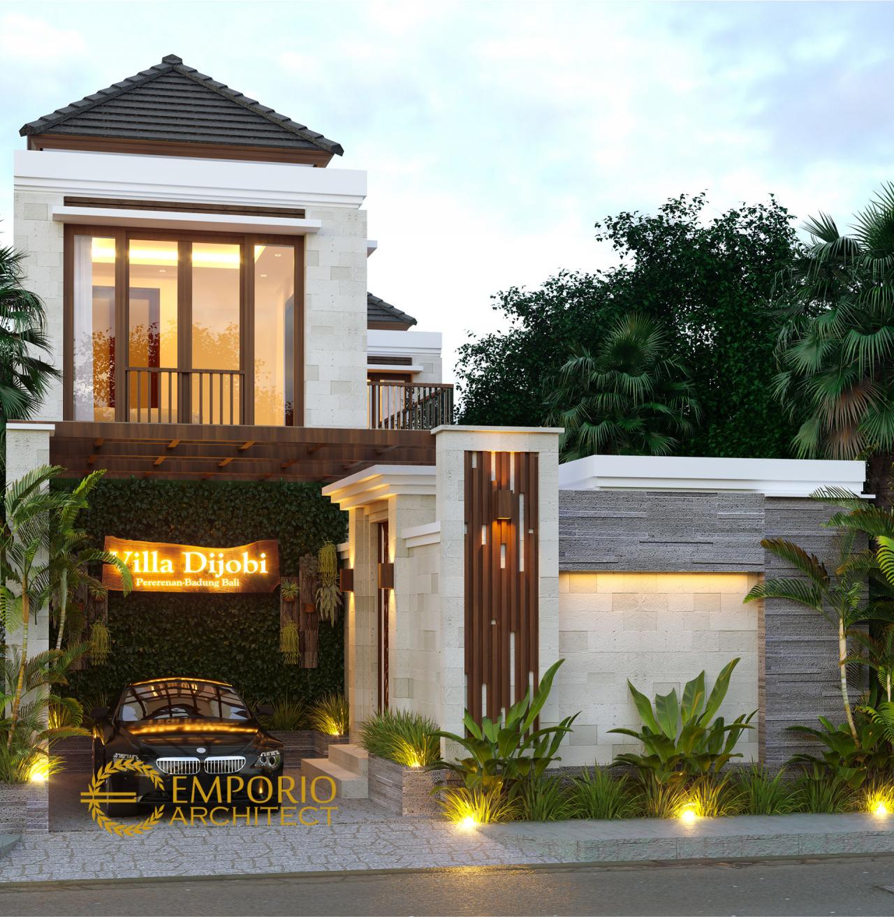 Desain Tampak Depan Villa Style Villa Bali 2 Lantai Bapak Koming di Mengwi, Badung, Bali 1