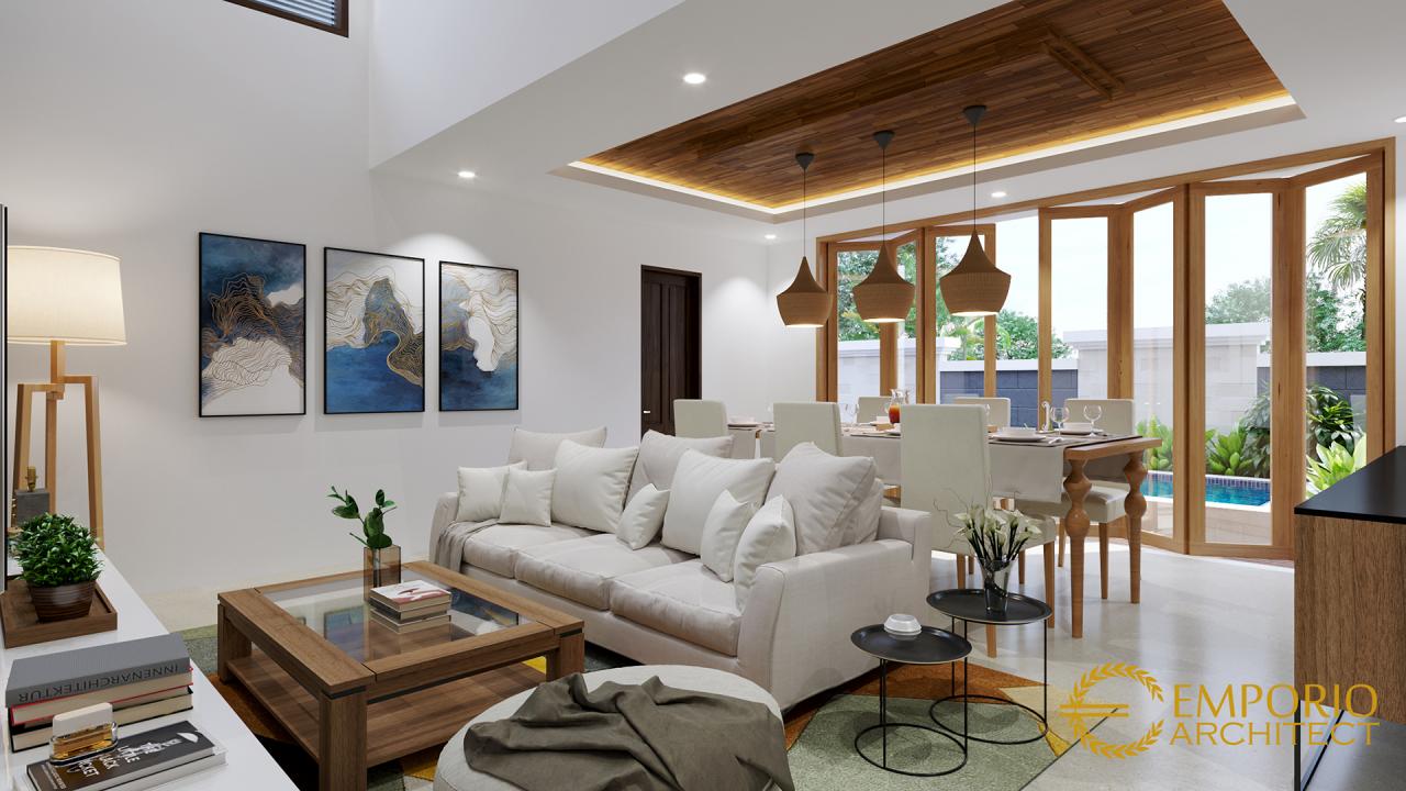 Desain Ruang Keluarga dan Ruang Makan Rumah Villa Bali 2 Lantai Ibu Ratna di Mengwi, Bali 2