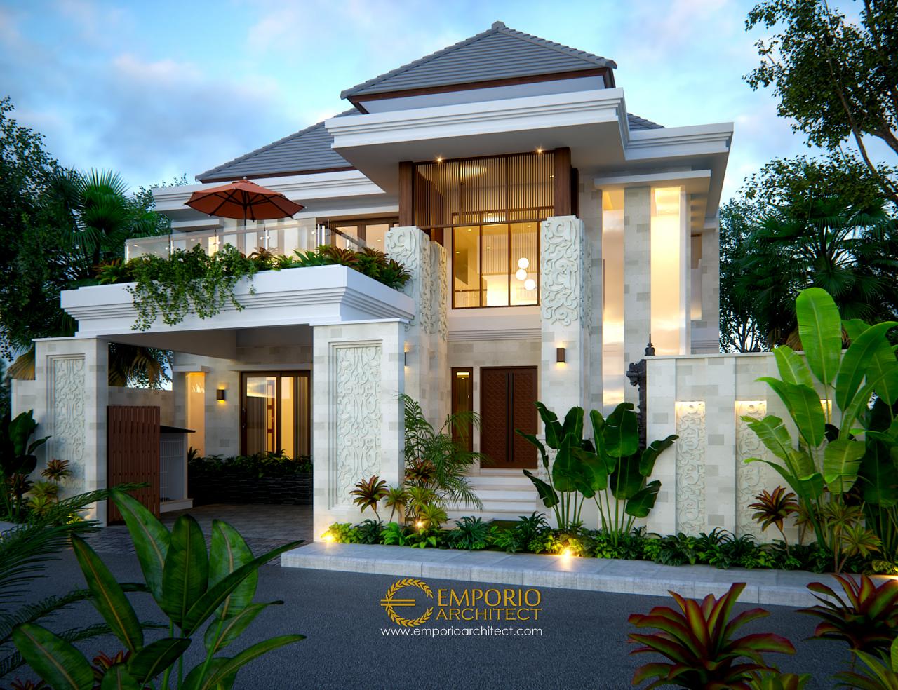 Desain Rumah  Villa Bali 2 Lantai Bapak Rivan di Nusa Dua Bali