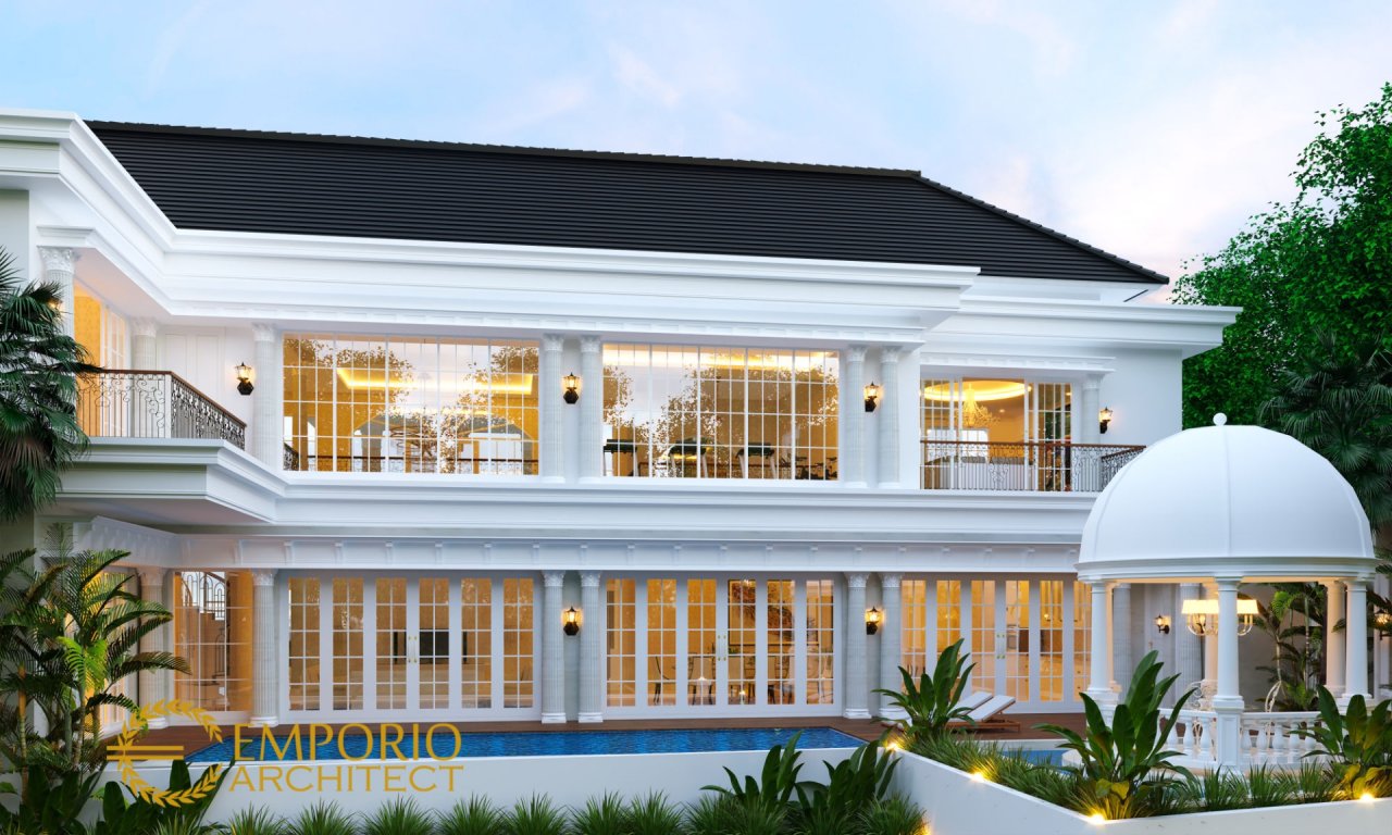 Desain Rumah Classic 2 Lantai Bapak Joni di Padang 2