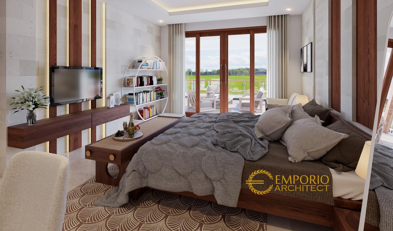 Desain Kamar Tidur Rumah Villa Bali 2 Lantai Bapak Hendri di Padang, Sumatra Barat 2