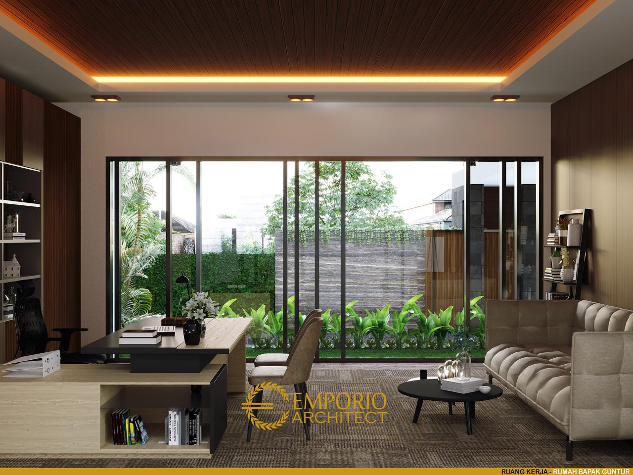 Desain Ruang Kerja Rumah Villa Bali 2 Lantai Bapak Guntur di Pandeglang, Banten 7
