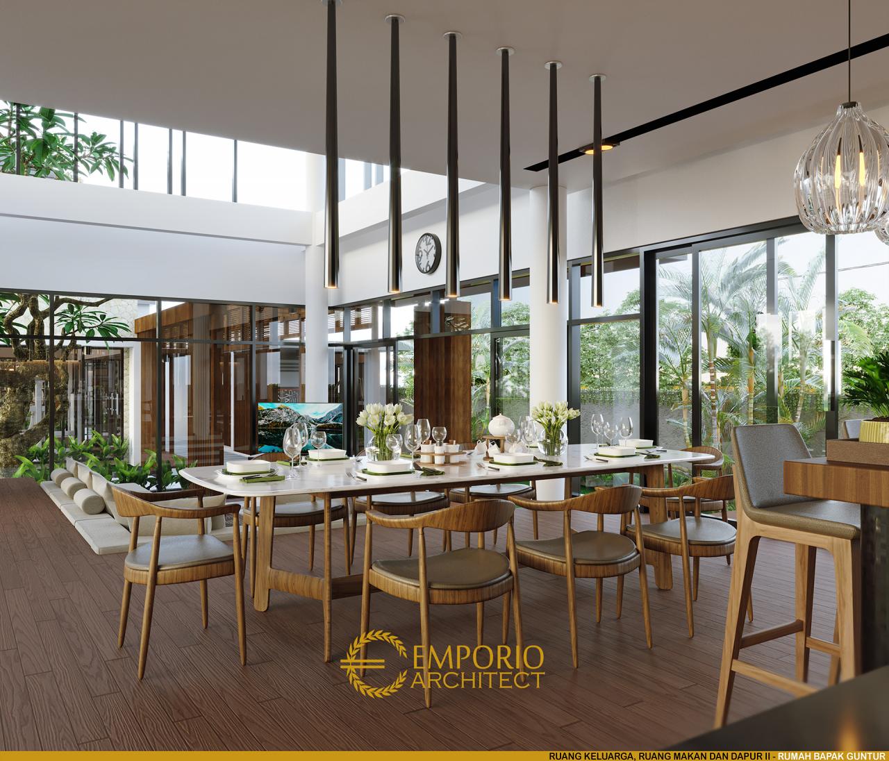 Desain Ruang Keluarga dan Ruang Makan 2 Rumah Villa Bali 2 Lantai Bapak Guntur di Pandeglang, Banten 4