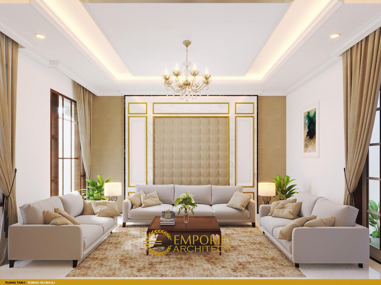 Desain Ruang Tamu Rumah Classic 2 Lantai Ibu Mauli di Pantai Brawa, Badung, Bali 2