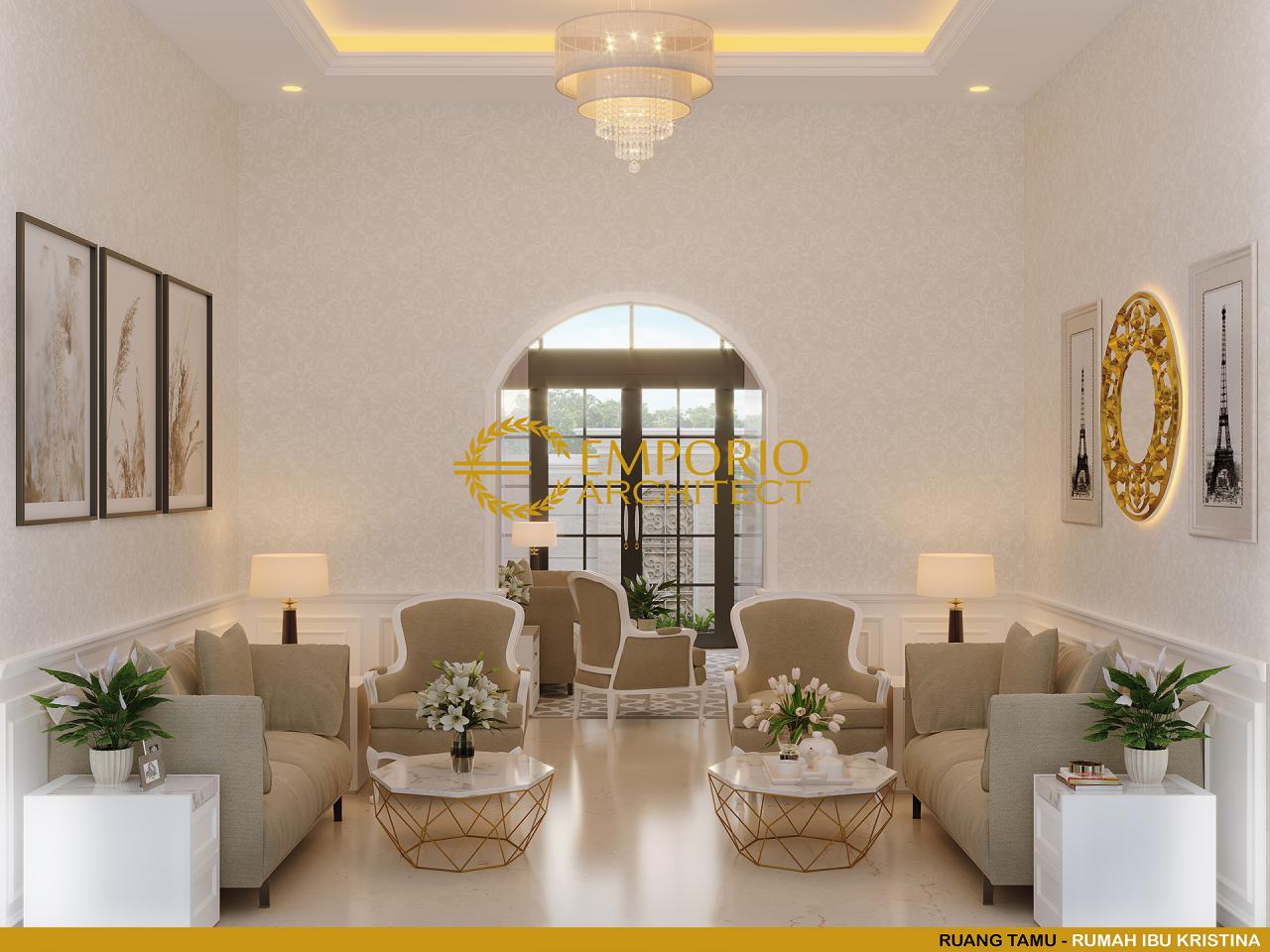 Desain Ruang Tamu Rumah Classic 1 Lantai Ibu Kristina Howay di Papua 3