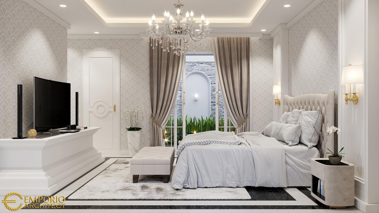Desain Kamar Tidur Rumah Classic 2 Lantai Bapak Suza di Pekanbaru, Riau 2