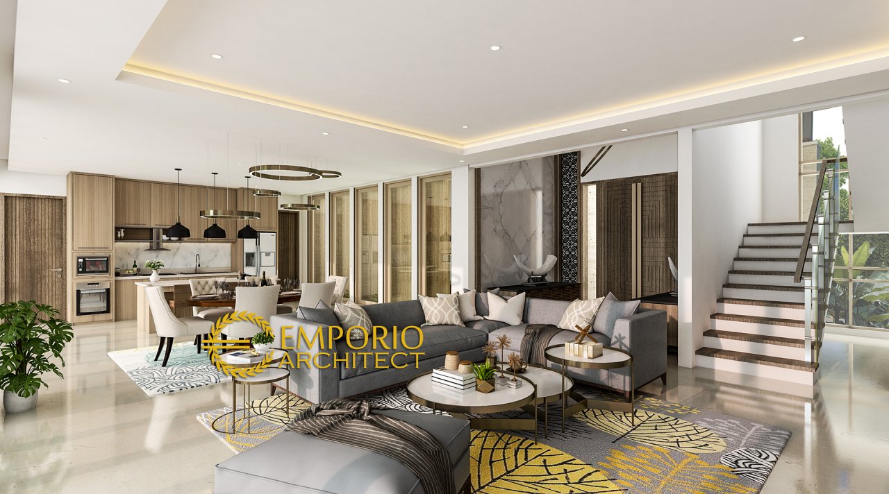 Desain Ruang Keluarga, Ruang Makan, dan Dapur Rumah Bapak Fajar di Purwakarta, Jawa Barat 3