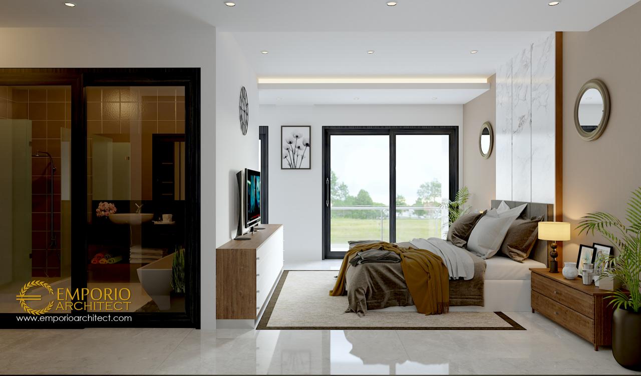 Desain Kamar Tidur Rumah Modern 2 Lantai Ibu Via di Semarang 2