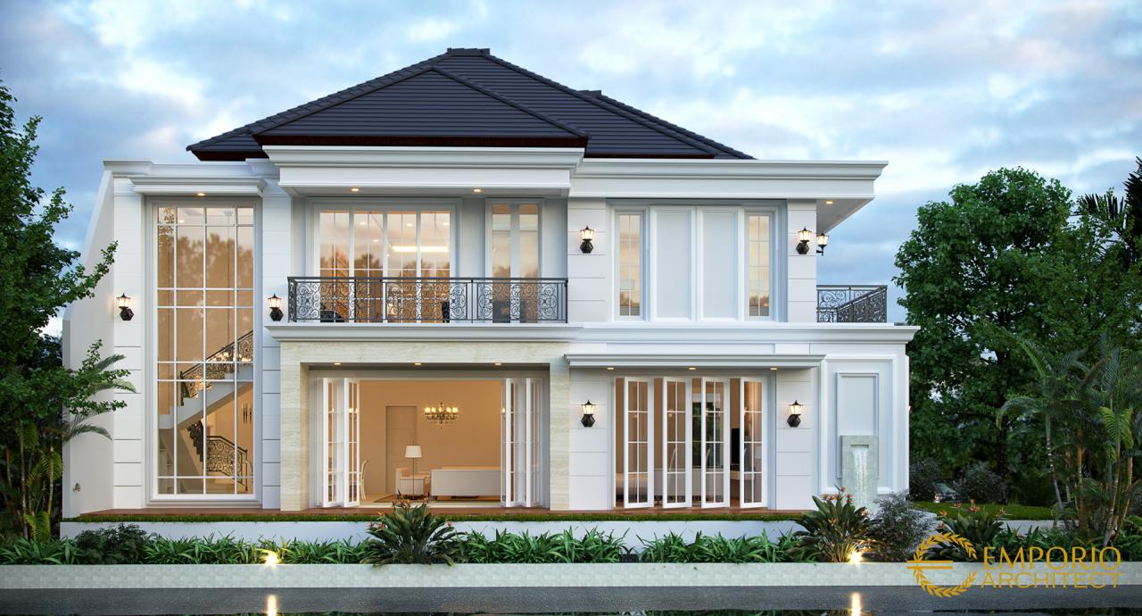 Desain Tampak Depan 2 Rumah Hook Classic 2 Lantai Bapak Saifudin di Serang, Banten 2