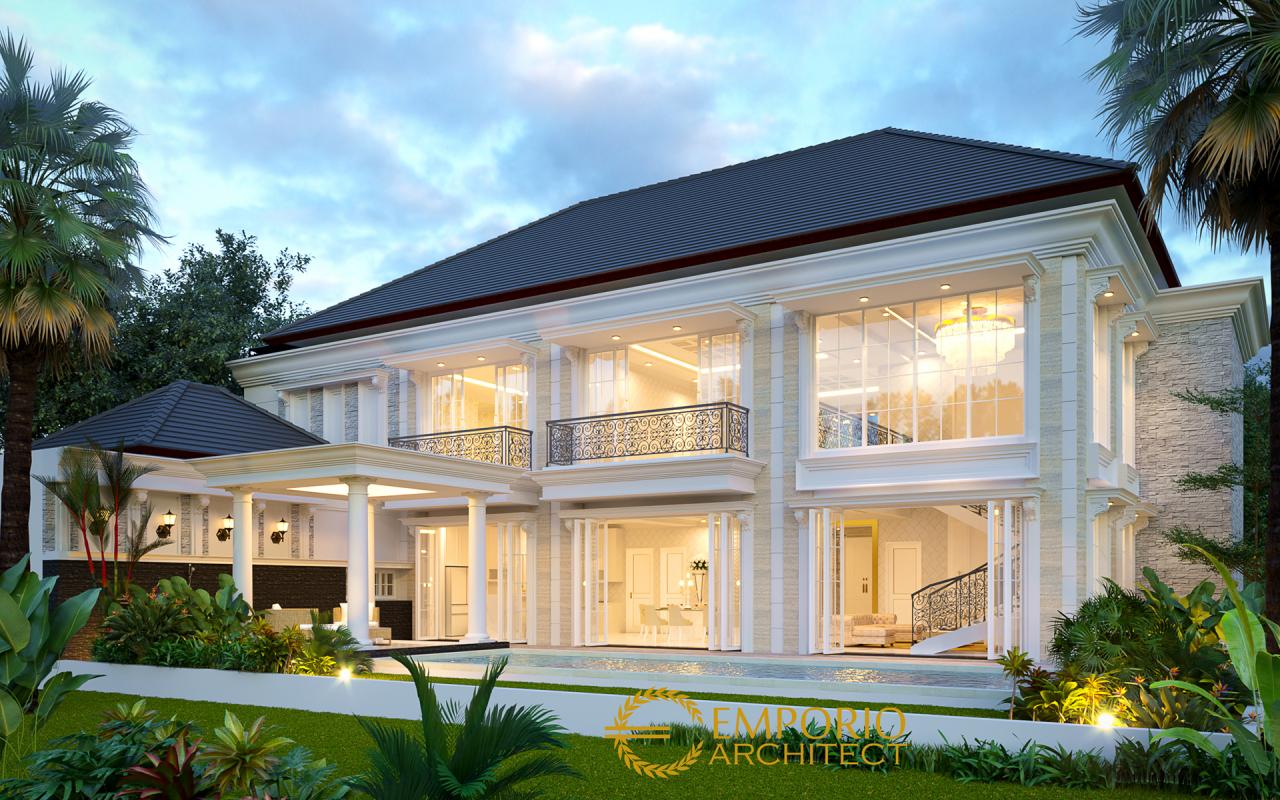 Desain Tampak Belakang 1 Rumah Classic 2 Lantai Bapak Pongky di Solo, Jawa Tengah 2