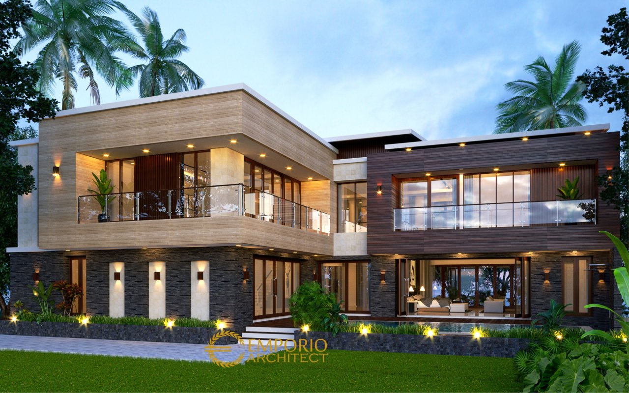 Desain Rumah Modern 2 Lantai Bapak Andy di Sumatera Utara