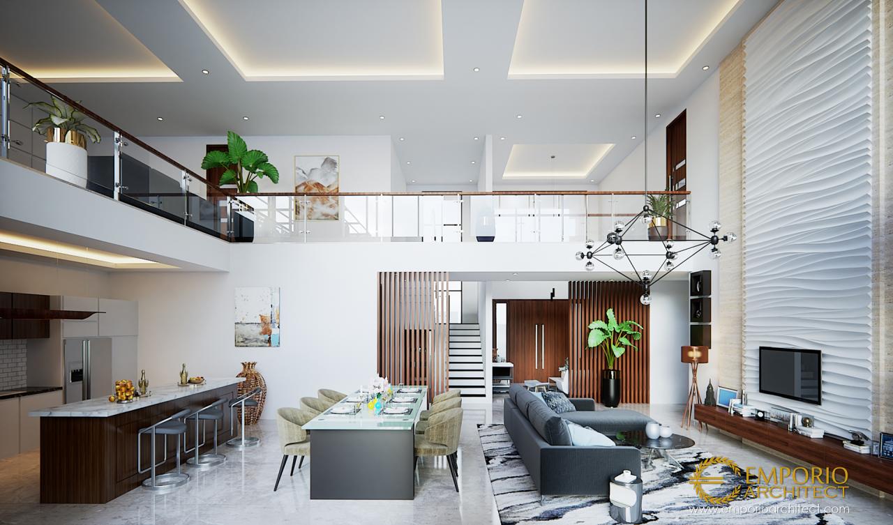 Desain Dapur, Ruang Makan, dan Ruang Keluarga Rumah Modern 2 Lantai Bapak Nelson di Sumatera Utara 3