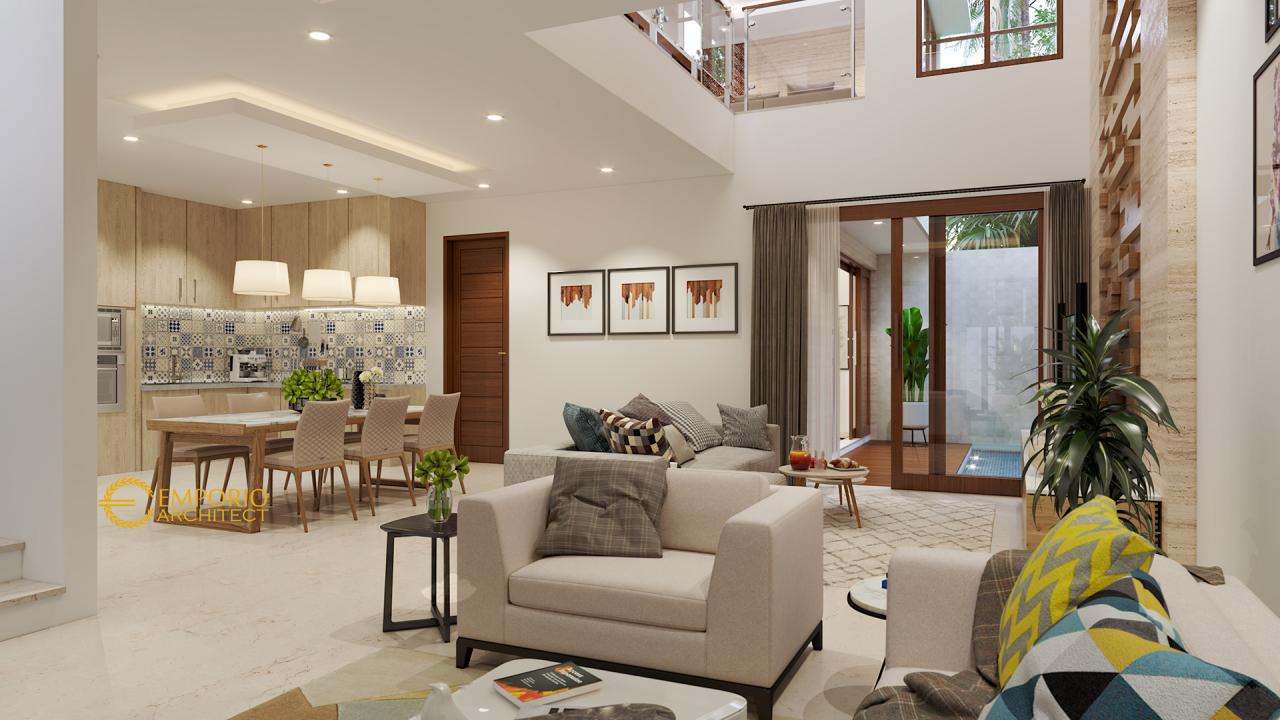 Desain Ruang Keluarga 2 Rumah Modern 2 Lantai Bapak Andi di Surabaya 3