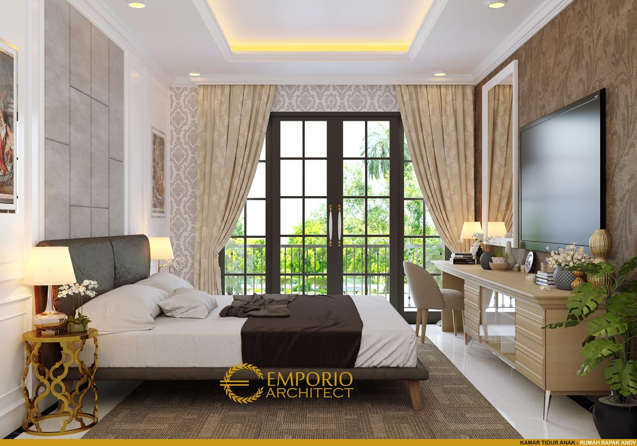 Desain Kamar Tidur Anak Rumah Classic 2 Lantai Bapak Andy di Surabaya 9