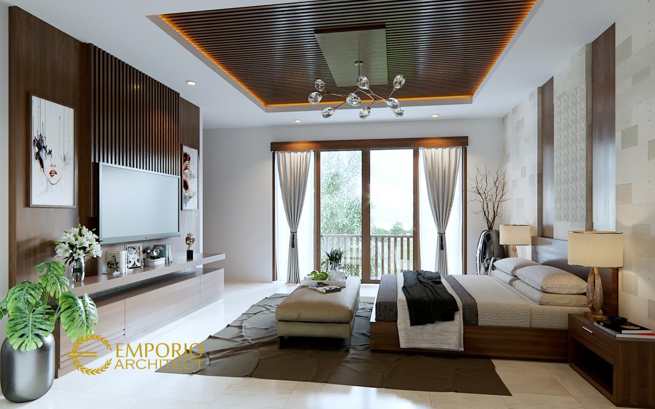 Desain Kamar Tidur Rumah Villa Bali 3 Lantai Ibu Lidesy Layarda di Surabaya 2