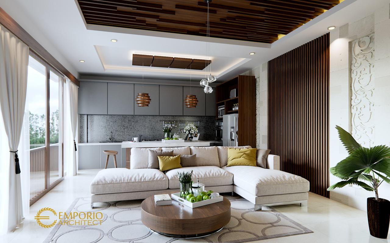 Desain Ruang Keluarga Rumah Villa Bali 3 Lantai Ibu Lidesy Layarda di Surabaya 3