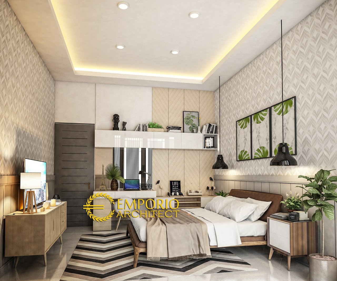 Desain Kamar Tidur Rumah Ibu Ratih di Surabaya 3