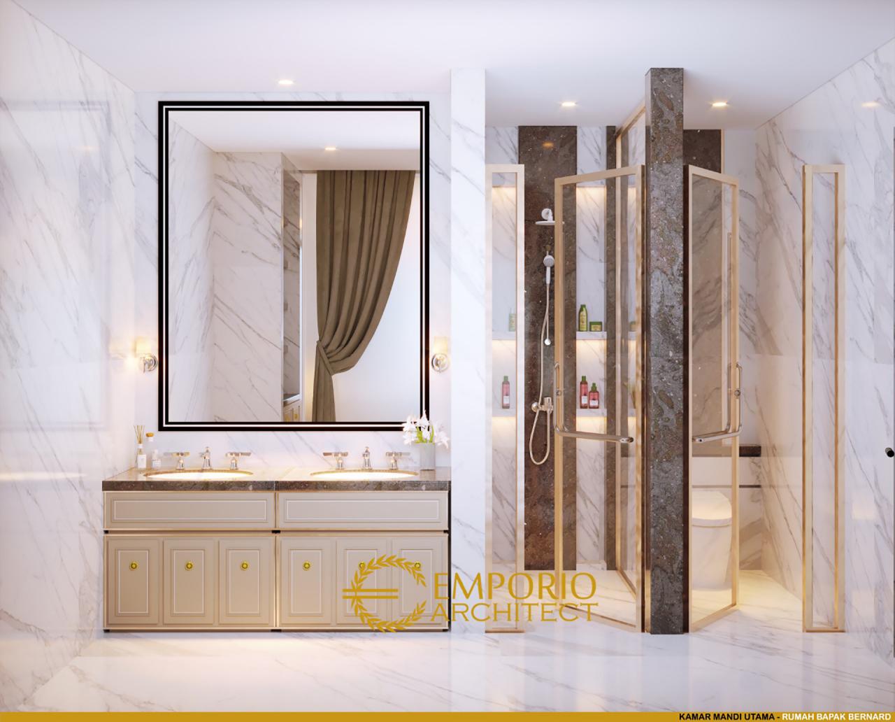 Desain Kamar Mandi Utama Rumah Modern 2 Lantai Bapak Bernard di Tangerang, Banten 8