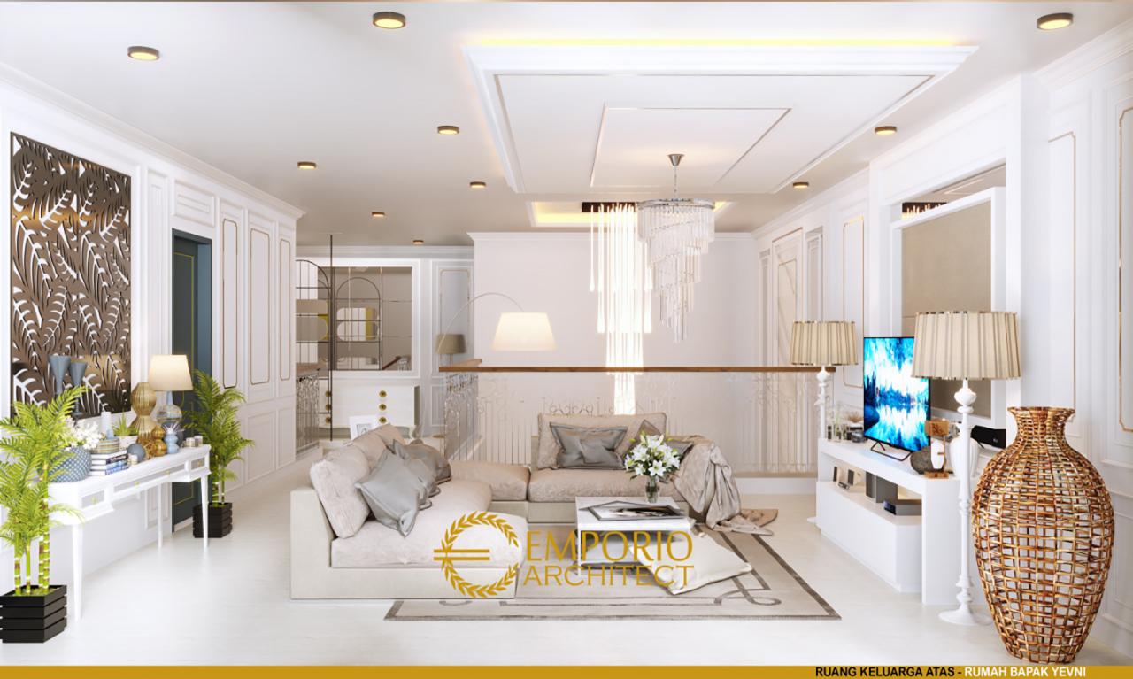 Desain Ruang Keluarga Atas Rumah Classic 2 Lantai Bapak Yevni di Tangerang, Banten 5