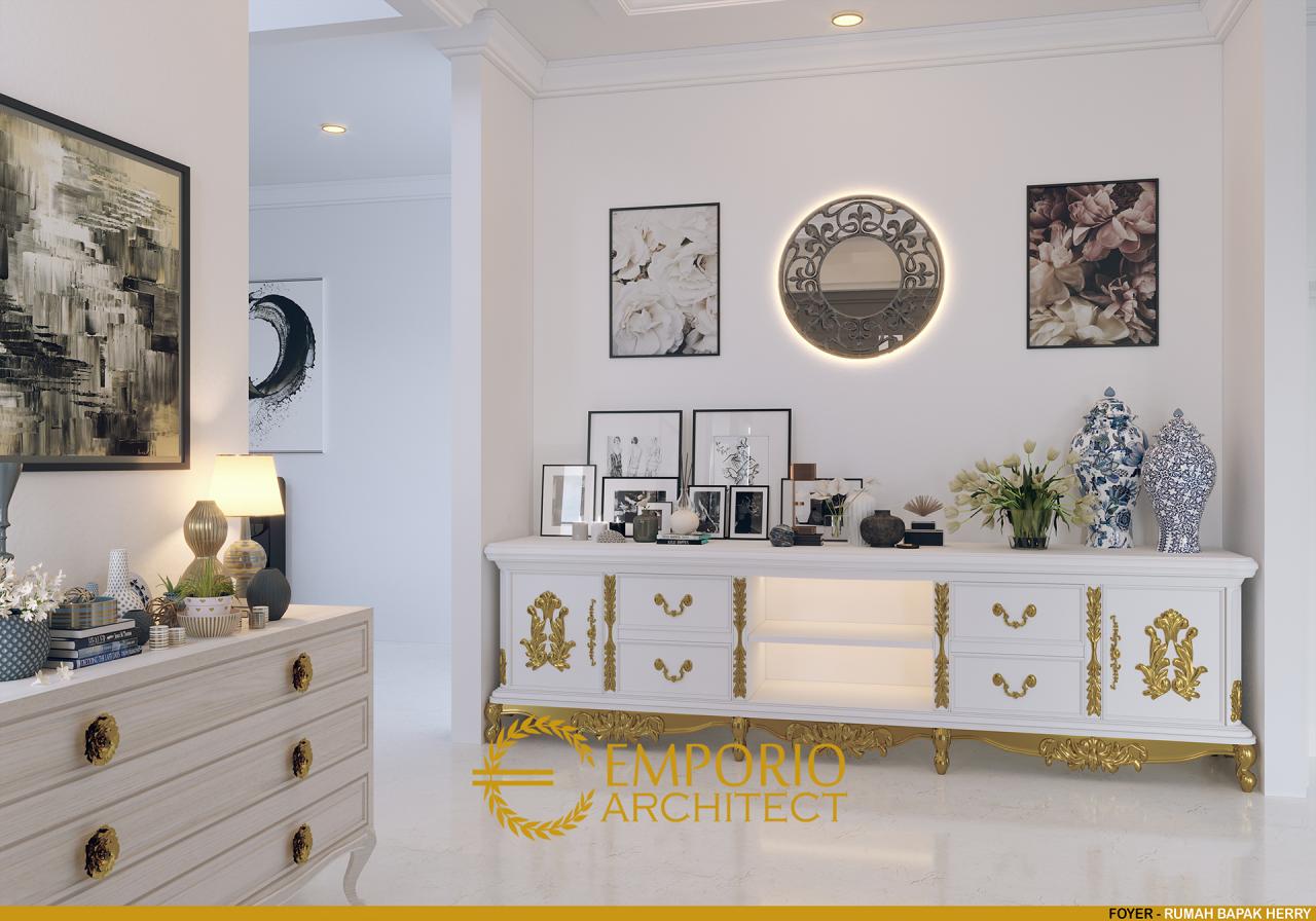 Desain Lobi Rumah Classic 3 Lantai Bapak Herry di Tangerang, Banten 3