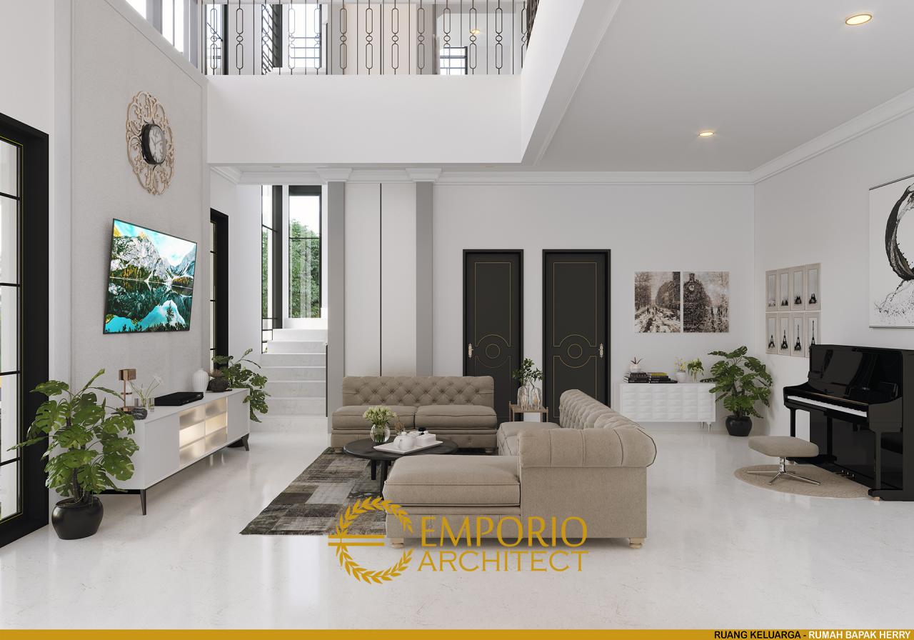 Desain Ruang Keluarga Rumah Classic 3 Lantai Bapak Herry di Tangerang, Banten 4