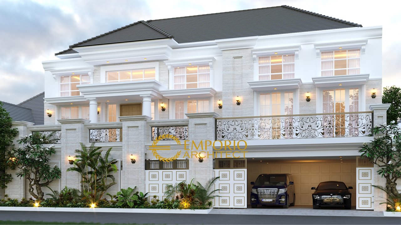 Desain Rumah Classic 3 Lantai Mrs. E di Tangerang, Banten 1