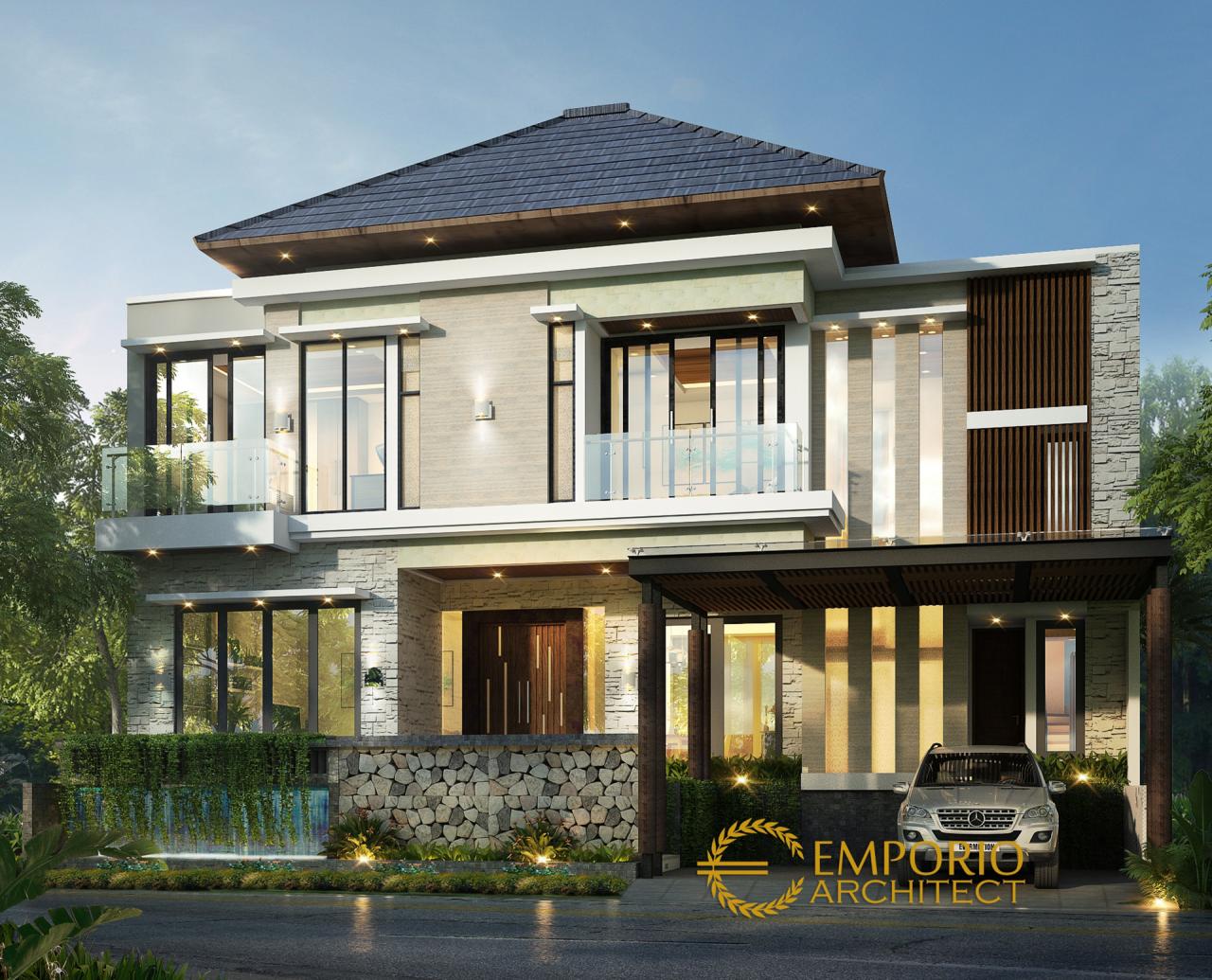 Desain Rumah Modern 2 Lantai Ibu Desi di Tangerang 1