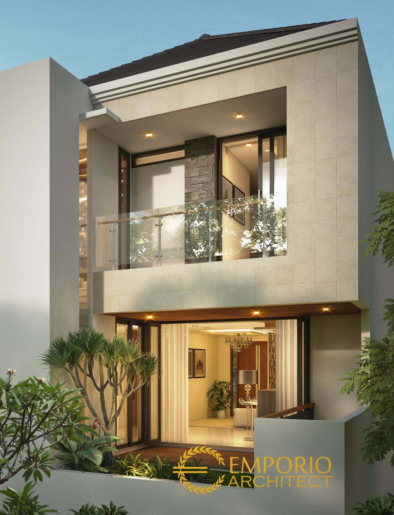 Desain Tampak Belakang Rumah Modern 3 Lantai Ibu Rahmi di Tangerang 2