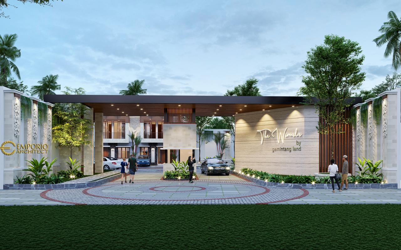 Desain Gateway Perumahan Villa Bali The Wimala by Gemintang Land di Tangerang Selatan, Banten 1