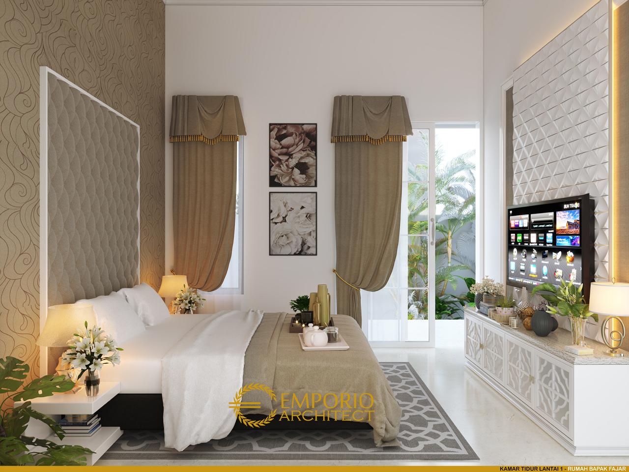 Desain Kamar Tidur Lantai 1 Rumah Hook Classic 2.5 Lantai Bapak Fajar di Tangerang Selatan, Banten 6