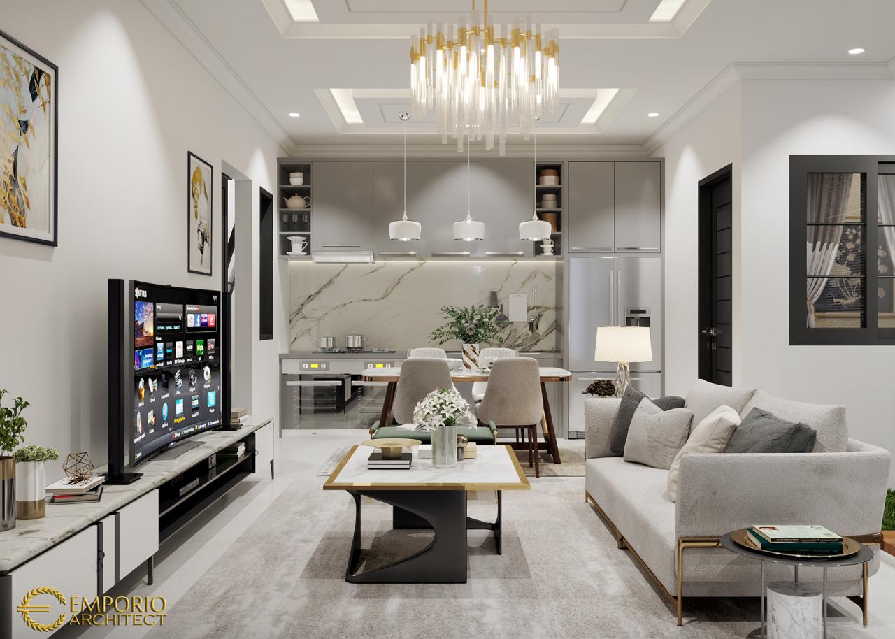 Desain Ruang Keluarga Rumah Classic 2 Lantai Ibu Diah di Tangerang Selatan, Banten 3