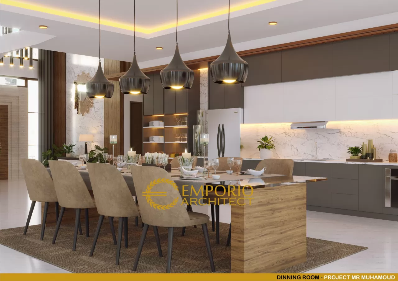 Desain Ruang Makan Rumah Villa Bali 2 Lantai Mr. Mohamoud di Tanzania 17778