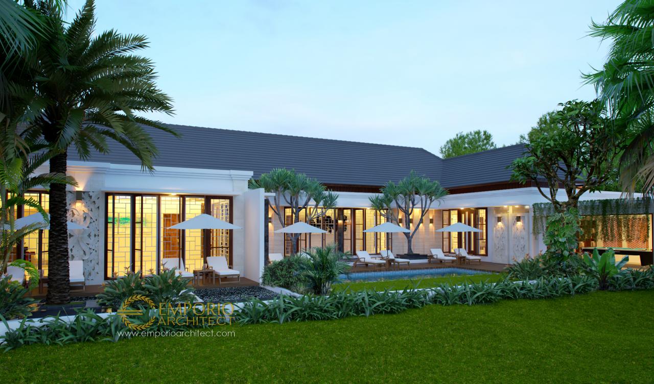Desain Rumah  Villa Bali 1 Lantai Bapak Muddain di Tarakan 